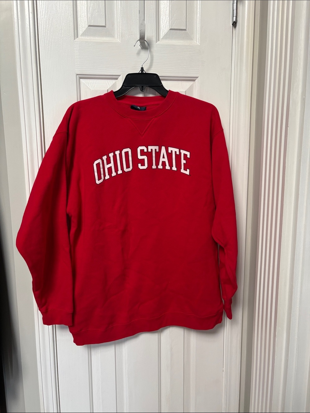 J. America Red Ohio State Crewneck Sweatshirt Buckeyes